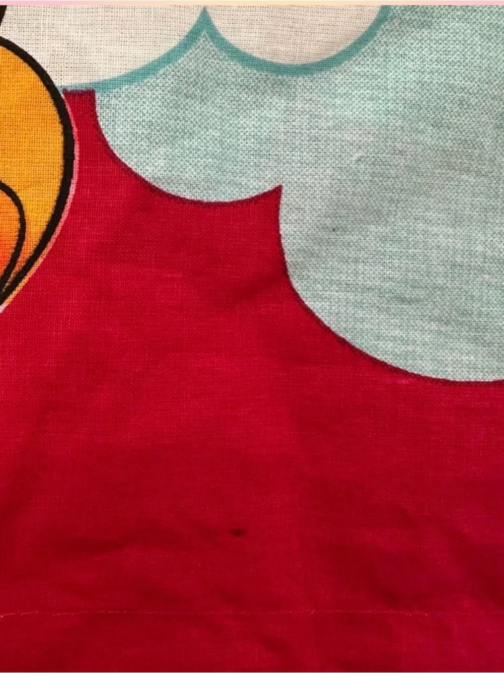 Vintage Y2K Disney Winnie The Pooh and Tigger Pillowcase with Rainbow and Cloud
